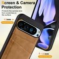 thumbnail image 3 of Dteck Case for Google Pixel 9 Pro XL,Magnetic Leather Flip Case Card Slot Wallet Shockproof Rubber Stand Back Cover for Google Pixel 9 Pro XL,Brown, 3 of 8