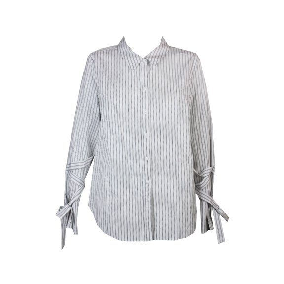 1.State Womens Ivory One-Shoulder Tie-Detail Top L