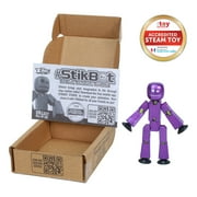 Zing StikBot Single Pack - Includes 1 StikBot - Collectible Action Figures and Accessories, Stop Motion Animation, Ages 4 and Up (Metal Eggplant)