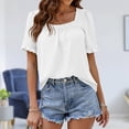 thumbnail image 1 of Camiseta Dulce Blusa de mujer para mujer, camiseta holgada de moda sencilla para uso diario (blanco S) Cgtredaw para Mujer Blanco T XL, 1 of 6