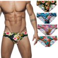 thumbnail image 1 of Bañador para hombre, bañador con estampado de triángulos, bañador de cintura baja con copa sexy, bañador para playa de aguas termales, 1 of 5