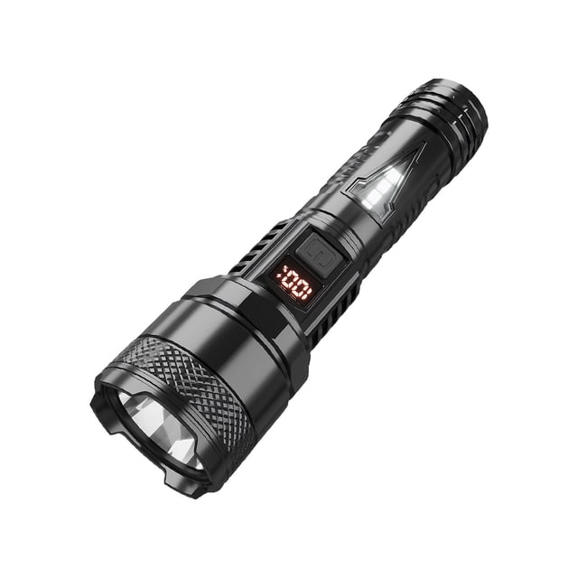 LED Mini Flashlight Outdoor Portable USB Rechargeable Long-Range COB Side Light with Car and Type-C Charging