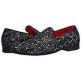 thumbnail image 7 of Santimon Mens Dress Shoes Paillette Loafers Metallic Slip-On Casual Business Shoes Black 6.5 US, 7 of 7