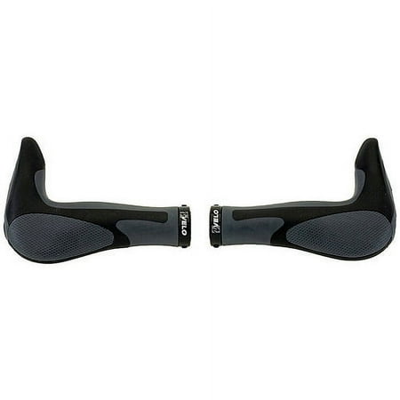 Velo 120 mm ErgoGel D3 Handlebar Ends/Bolt On Grips Combo