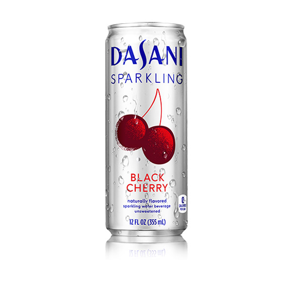 Dasani Black Cherry Sparkling Water 12 oz Slim Cans Pack of 24