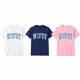 thumbnail image 6 of Floral Wifey Graphic T-Shirt, Unisex Classic Fit Bridal Shower Wedding Gift Tee, 6 of 6