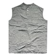 thumbnail image 1 of Men Sleeveless Button Up Tank Top for Athletic Gym Workouts Running Beach Summer Comfort Wear, 1 of 2