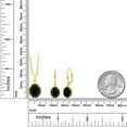 thumbnail image 4 of Gem Stone King 7.00 Ct Oval Black Onyx 18K Yellow Gold Plated Silver Pendant and Earrings Jewelry Set, 4 of 4