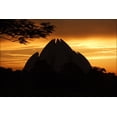 thumbnail image 1 of 24"x36" Gallery Poster, Sunset at Baha'i House of Worship New Delhi India lotus temple, 1 of 1