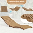thumbnail image 6 of Patiojoy Teak Wood Patio Chaise Lounge Foldable Low-Profile Sun Lounger with Slatted Seat, 6 of 10