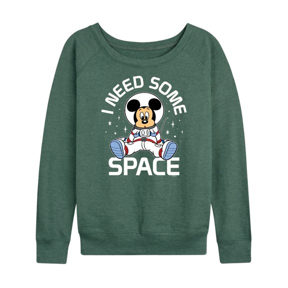 Mickey & Friends - Mickey I Need Some Space - Women's Lightweight French Terry Long Sleeve Shirt