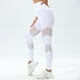 thumbnail image 1 of MKLEKYY Leggings para mujer, pantalones de yoga calados, de malla, transpirables, sin costuras, elásticos, de cintura alta, sexys, para levantamiento de pesas, deportivos y fitness, 1 of 3