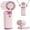 Pink, variant on Portable Handheld Fan 5 Gear Speed 4000mAh Rechargeable Mini Neck Fan, up to 14 Working Hours, Foldable Desk Fan for Outdoor Travel Beach Gifts