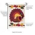 thumbnail image 3 of Thanksgiving Pilgrim Turkey Garden Flag 2 Sided, 3 of 6
