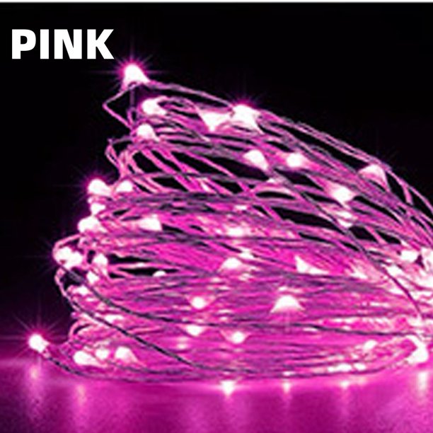 Guirnalda de luces LED con cable de cobre y plata, luces de hadas impermeables para decoración de fiestas, bodas y Navidad, 10/20/30M