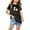 Black, variant on Cethrio Kids Girls T Shirts, Short Sleeve Crewneck Printed Casual Summer Tops Black Size 5T