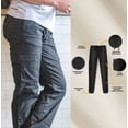 thumbnail image 4 of WHITEDUCK Mens Jogger Pants - Hiking Cargo Pants with Pockets Cotton Fashion Sports Sweatpants Trousers (Black- with Cargo Pockets, Large), 4 of 6