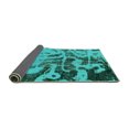 thumbnail image 2 of Ahgly Company Indoor Round Persian Turquoise Blue Bohemian Area Rugs, 6' Round, 2 of 4
