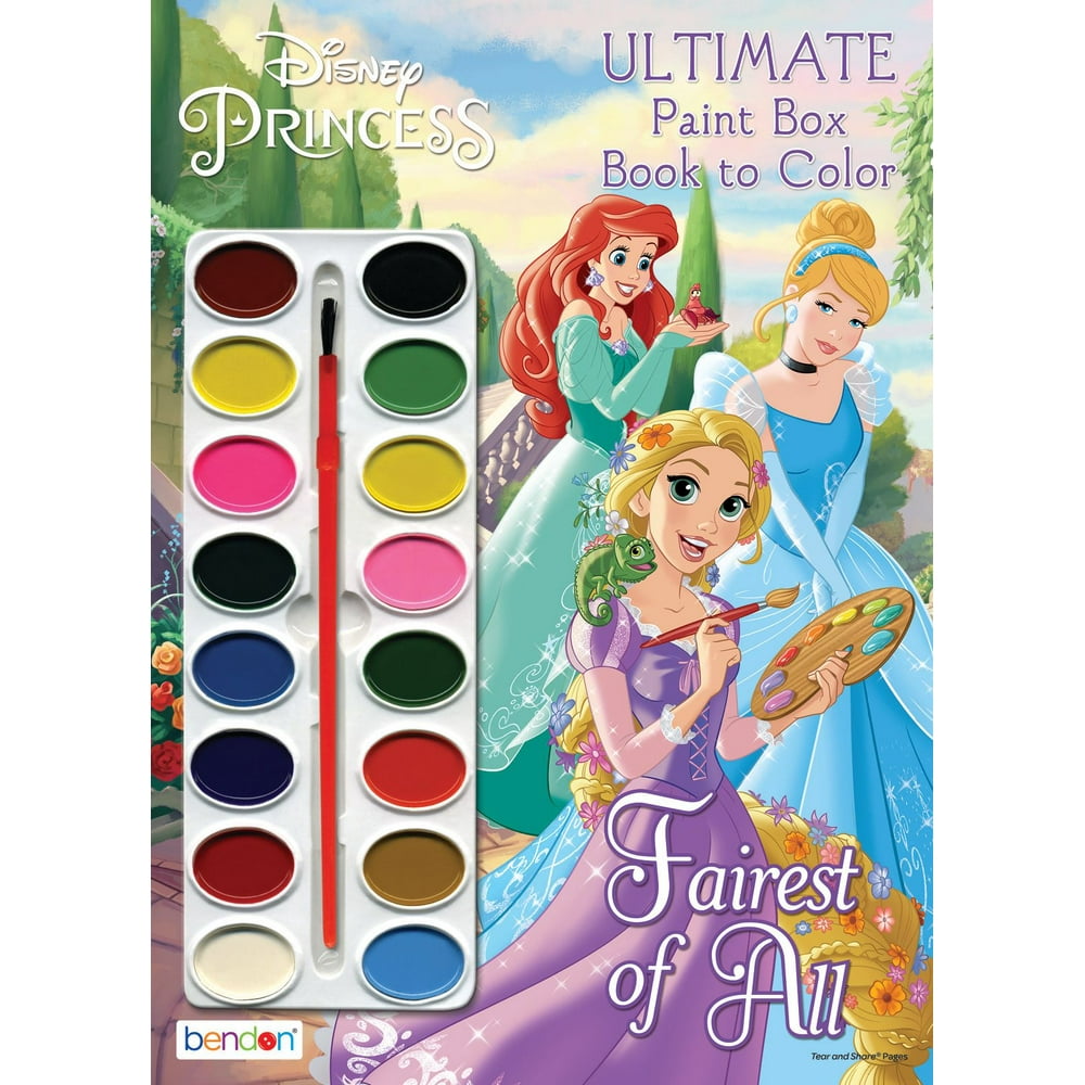 Disney Princess Coloring and Activity Book with Paints