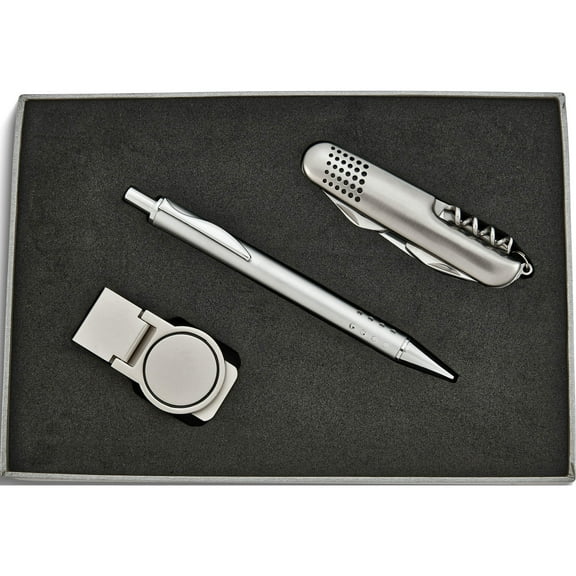 Fashion 3 Piece Pen Knife And Money Clip Gift Set (5.25 X 8) Made In China gm2813