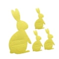 thumbnail image 3 of 4 bolsas porta cubiertos de fieltro con forma de conejito de Pascua para decoración de mesa de Pascua amarillo, 3 of 9