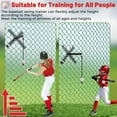 thumbnail image 5 of Portable Baseball Swing Hitting Trainer with Auto-Reset Tethered Ball, Solo Softball Batting Training System for All Ages, Alloy Steel Frame & Instant Fence Setup, 5 of 5