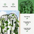 thumbnail image 3 of Garden Arch Trellis for Raised Beds, 6.73 x 2.62 x 2.95 ft U-Shaped Plant Support for Cucumbers, Melons, Grapes, Roses & Climbing Vegetables, Black, 3 of 7