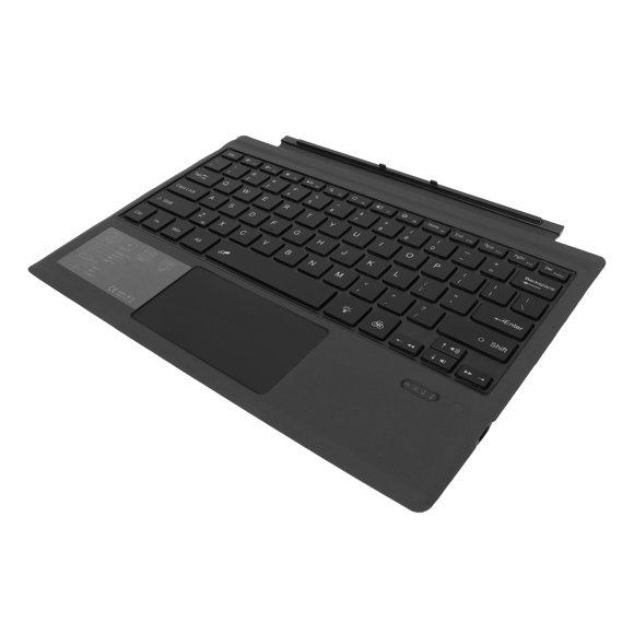 Teclado portátil Bling Bling para Surface Pro Type Cover Negro con retroiluminación de 7 colores