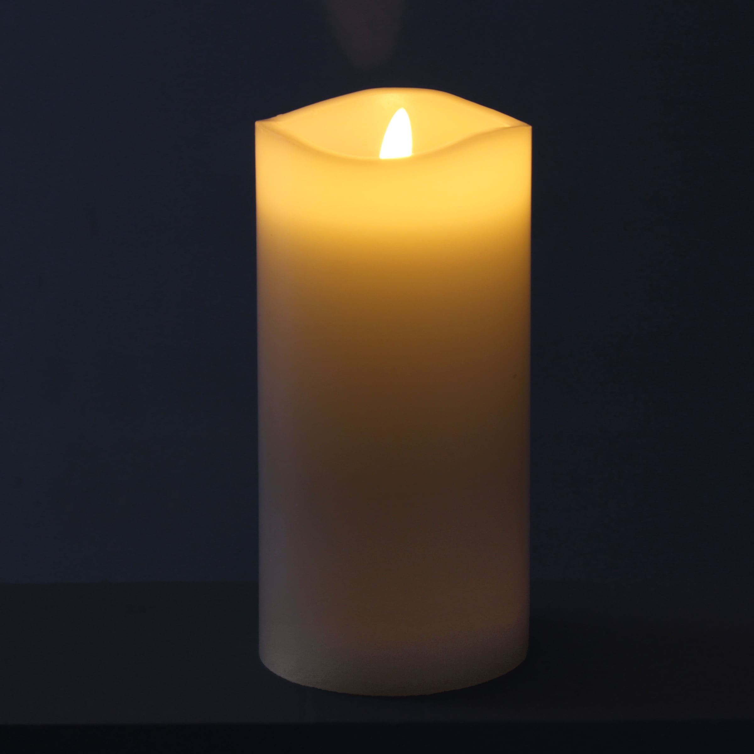 6 Pack Stonebriar Flameless LED 3"x 6" Off-White Real Wax Pillar Candle with Timer and Remote
