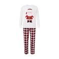 thumbnail image 2 of Christmas Family Matching Pajamas, Cartoon Santa Long-Sleeves Tops with Plaid Pants Suit for Adult, Kid, Baby, Pet, 2 of 10