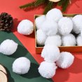 thumbnail image 5 of 24Pcs White Wool Pom Pom Fluffy Pompom Balls Bulk 5cm Soft Felt Fuzzy Round Handmade Decoration Hanging Garland Ornaments Ball for DIY Art Craft Home Party Christmas Accessories DIY, 5 of 7