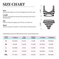 thumbnail image 6 of Honeii Black And White Stripes Print Women’s Bikini Set,Two Piece Swimsuit Bathing Suits,Stylish High Elasticity Swimwear for Beach and Pool, 6 of 7