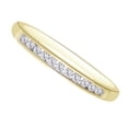 thumbnail image 2 of AFFY Round Shape White Natural Diamond Band Ring In 10k Yellow Gold (0.2 cttw) Ring Size-12, 2 of 2