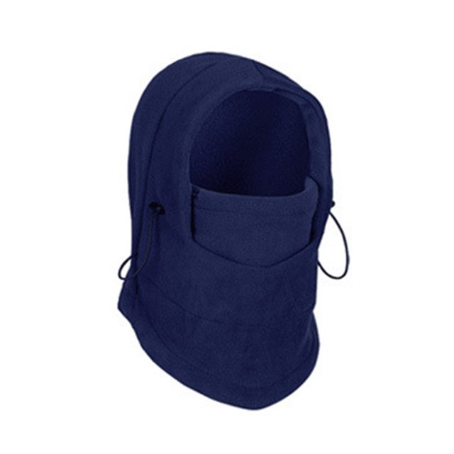 Bicicleta Máscara de capucha de forro Ndcxsfigh polar para ciclismo cálida y gruesacubiertas faciales a prueba de viento (azul marino)