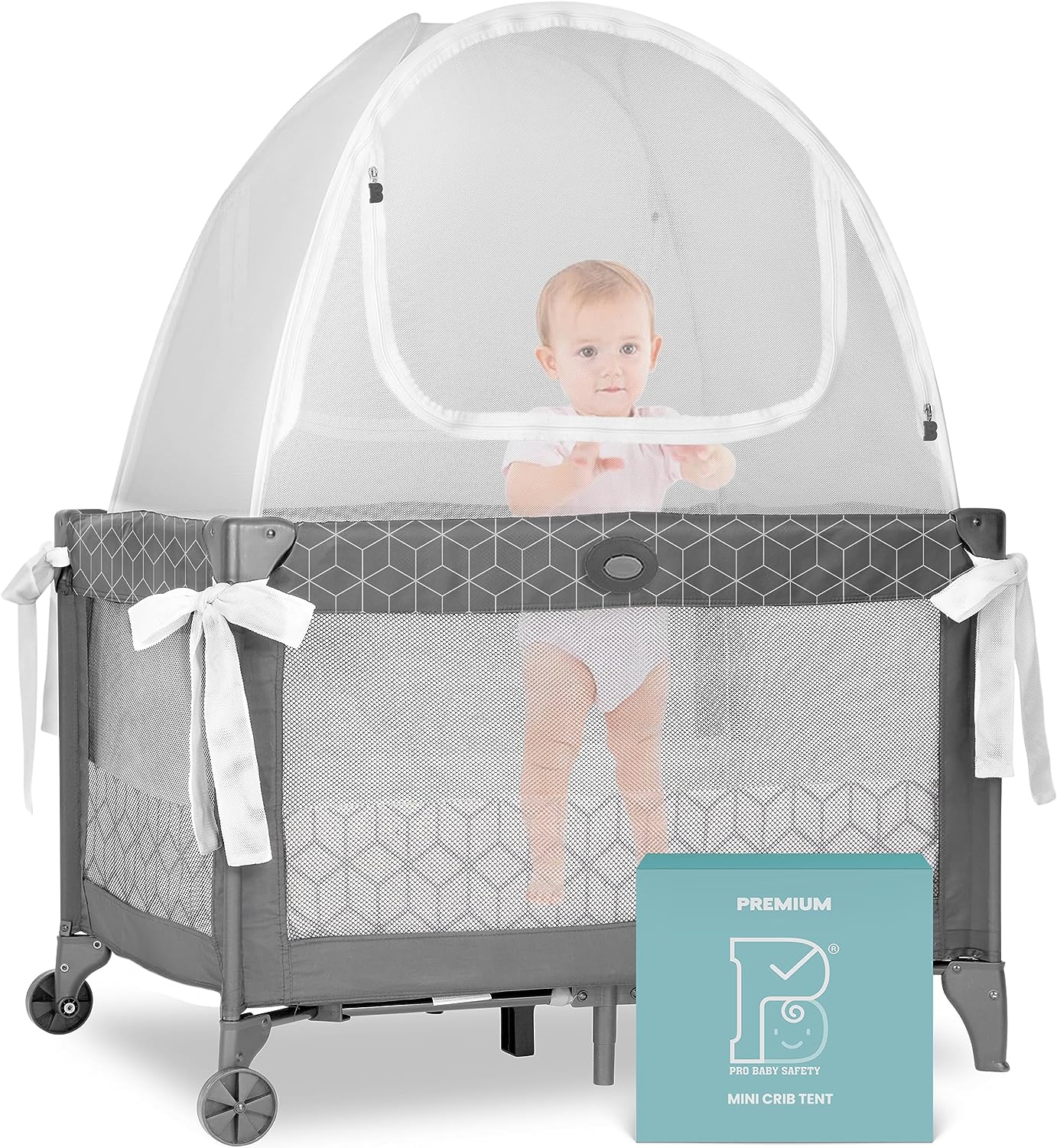 YIGOU Premium Pack n Play Tent, Mini Crib Tent to Keep Baby from