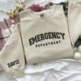 thumbnail image 2 of Custom Emergency Department Embroidered Crewneck Sweatshirt, Er Nurse Shirt, Emergency Nurse Hoodie, Er Nurse Gift, Rn Shirt (Cotton, SS398) (Black, S), 2 of 7