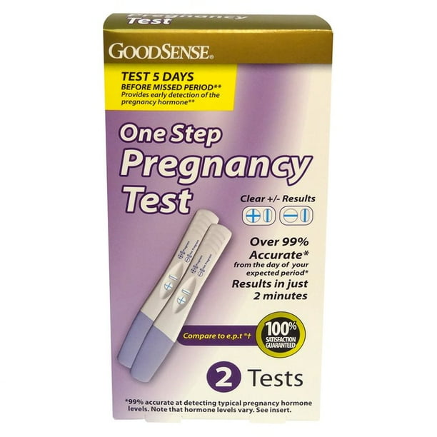 GoodSense® One Step Pregnancy Test, Results in 2 minutes, Test 5 Days