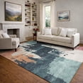 thumbnail image 6 of Addison Rugs Mayfield Premium Machine Washable Contemporary Abstract Teal Rectangle Rug, 10' x 14', 6 of 6