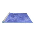 thumbnail image 2 of Ahgly Company Machine Washable Indoor Square Persian Blue Bohemian Area Rugs, 6' Square, 2 of 4