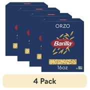 (4 pack) Barilla Classic Non-GMO, Kosher Certified Orzo Pasta, 16 oz