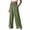 Green, variant on Women's High Waisted Wide Leg Pants with Pockets - Solid Color Pleated Elastic Loose Fit Casual Trousers, S-2XL