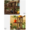 thumbnail image 4 of Stand Wood Plant Stand Multi Tier Flower Shelves Rack for Living Room Balcony Patio Yard, 4 of 8