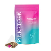 Pink Stork Menopause Sleep Tea: Organic Sleep Aid   Hot Flash Relief, Menopause Supplements for Women, Supports Falling   Staying Asleep, Black Cohosh   Vitex, Women-Owned, Vanilla Lavender, 30 Cups