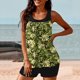 thumbnail image 4 of Traje de baño de dos piezas para mujer, trajes de baño para mujer, traje de baño de dos piezas con espalda de tirantes y estampado conservador para mujer, vestido de baño para mujer, 4 of 6