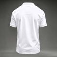 thumbnail image 4 of Fabrcox Polo Shirts for Men Short Sleeve 3 Button Collared Shirt Men Lightweight Casual Athletic Sports Office Golf Shirts Men White XXL, 4 of 6