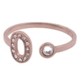 thumbnail image 2 of Anillo de Mujer Inicial Letra LuckyLy, Oro Rosa 18k y Zirconia Cúbica, Modelo Layla rosa UNITALLA, 2 of 6