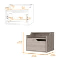 thumbnail image 3 of Miekor Furniture Nolan Light Gray Dual-Shelf Display Nightstand B5A8862, 3 of 7