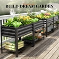 thumbnail image 6 of King Bird Galvanized Steel Raised Garden Bed Kit with Storage Shelf 70.8"x22.8"x31.5" Metal Planter Box, Elevated Garden Bed with Drainage Holes Outdoor for Vegetables Flowers Dark Gray, 6 of 8
