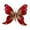 Red, variant on Wadada Christmas Tree Butterfly Decorations Glitter Hollow Butterfly Ornaments Hanging Butterfly Decorations with Clips and Stems for Xmas Holiday Crafts and Christmas Tree (White)
