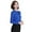 Blue, variant on Women Chiffon Ruffle Collar Solid Color Long Sleeve Career Blouse Shirts